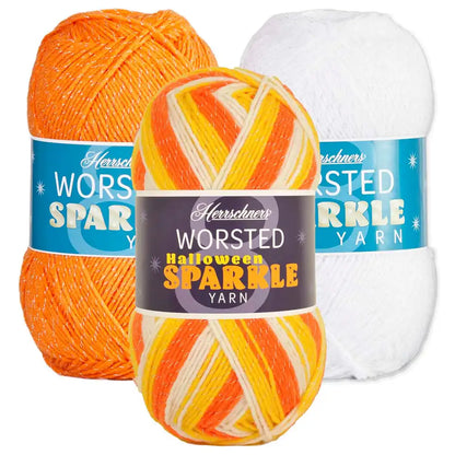 Herrschners Worsted 8 Halloween Sparkle Yarn Pack