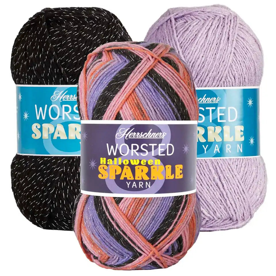 Herrschners Worsted 8 Halloween Sparkle Yarn Pack