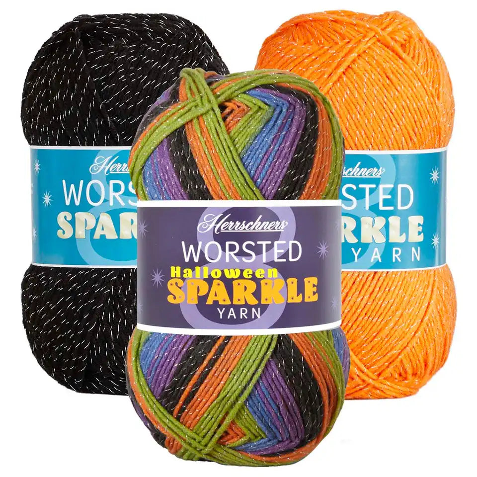 Herrschners Worsted 8 Halloween Sparkle Yarn Pack