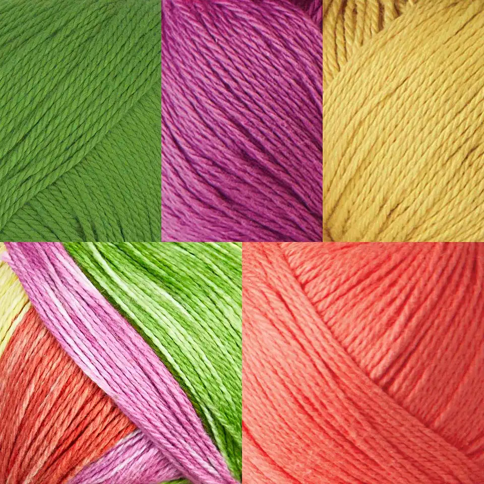 Willow Yarns Color-Coordinated Cotton Yarn Pack