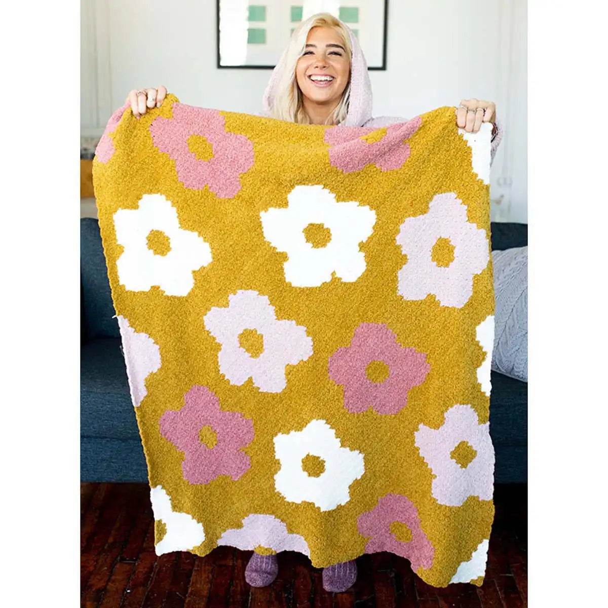 Lion Brand Flower Power C2C Blanket Crochet Pattern Free Download