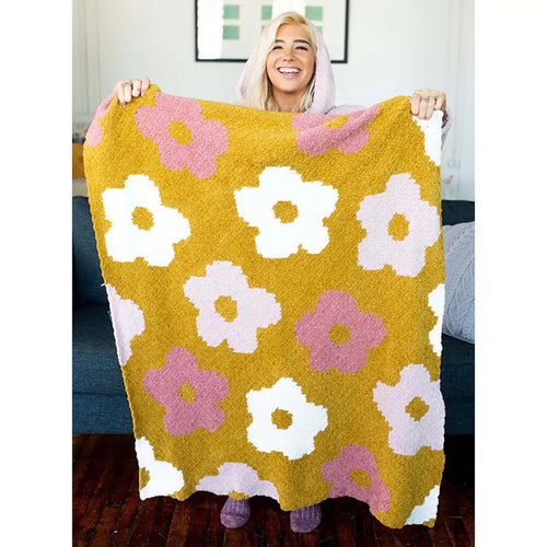 Lion Brand Flower Power C2C Blanket Crochet Pattern Free Download