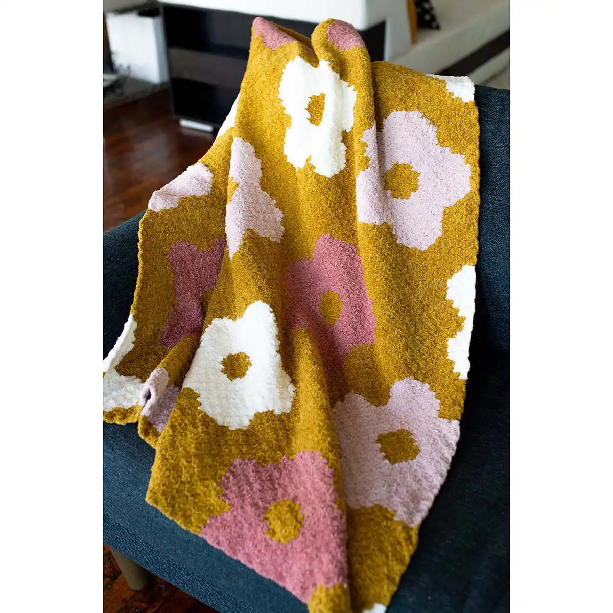 Lion Brand Flower Power C2C Blanket Crochet Pattern Free Download