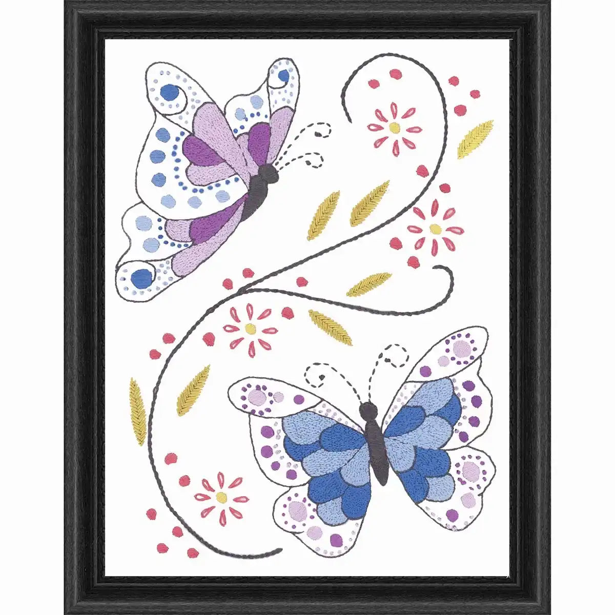 Herrschners Dancing Butterflies Picture Embroidery Free Download
