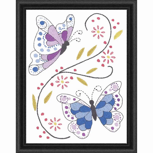 Herrschners Dancing Butterflies Picture Embroidery Free Download